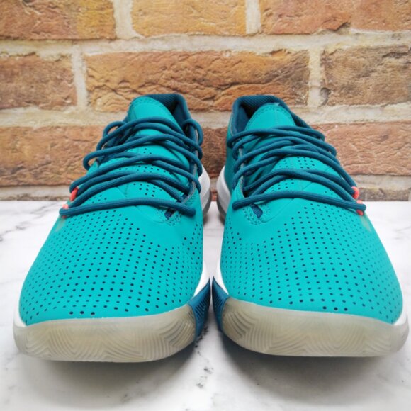 Under Armour Curry SC 3ZERO III Basketball Shoes Teal White Men’s Sneakers - Picture 2 of 7